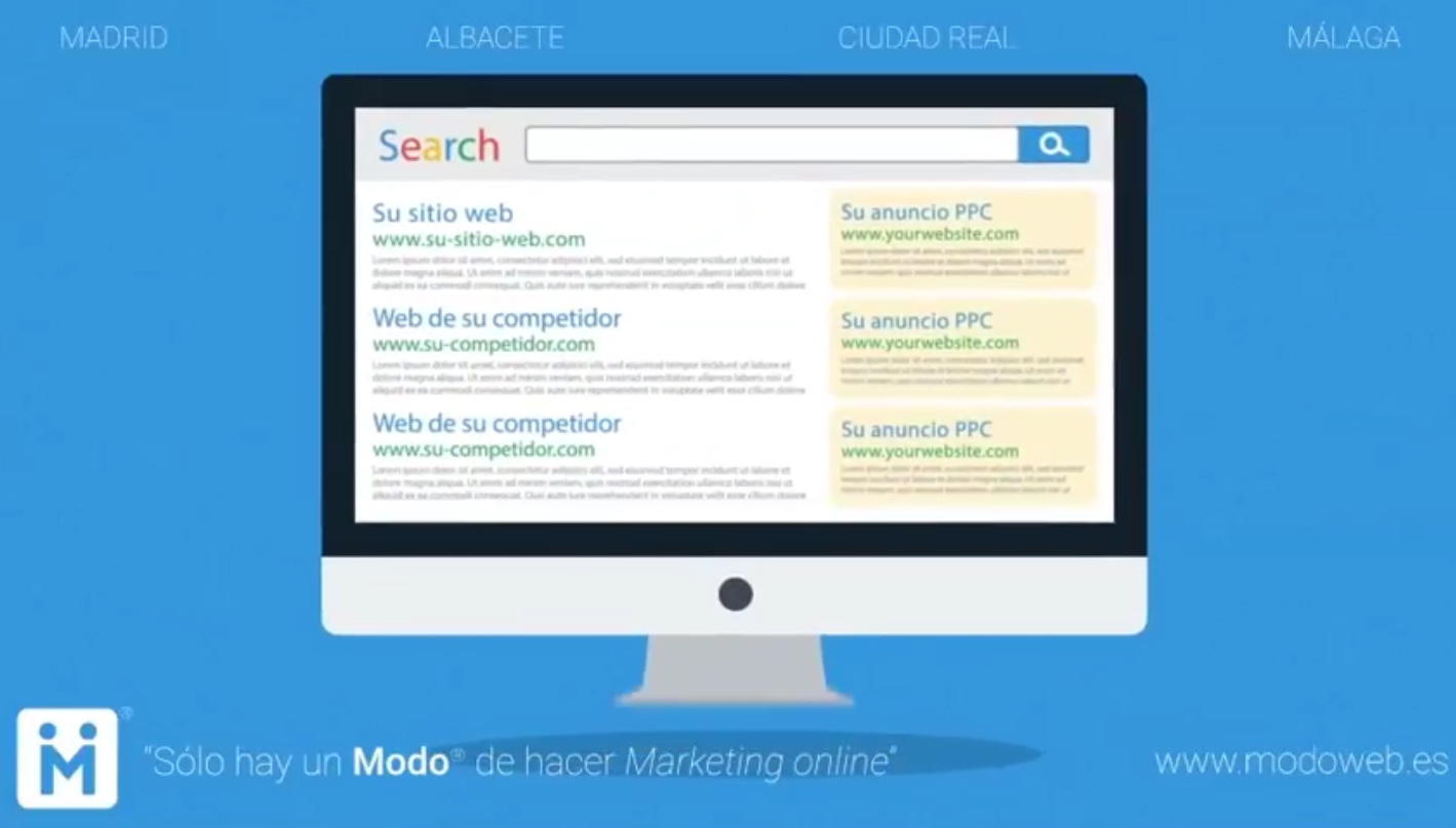 PPC. Campaña de marketing online. modoweb.es Diseño de páginas web Ciudad Real. Madrid. Albacete. Málaga